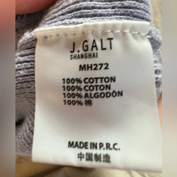 John Galt by Brandy Melville Lavender color cropped cardigan osfa 100% cotton - Picture 4 of 4